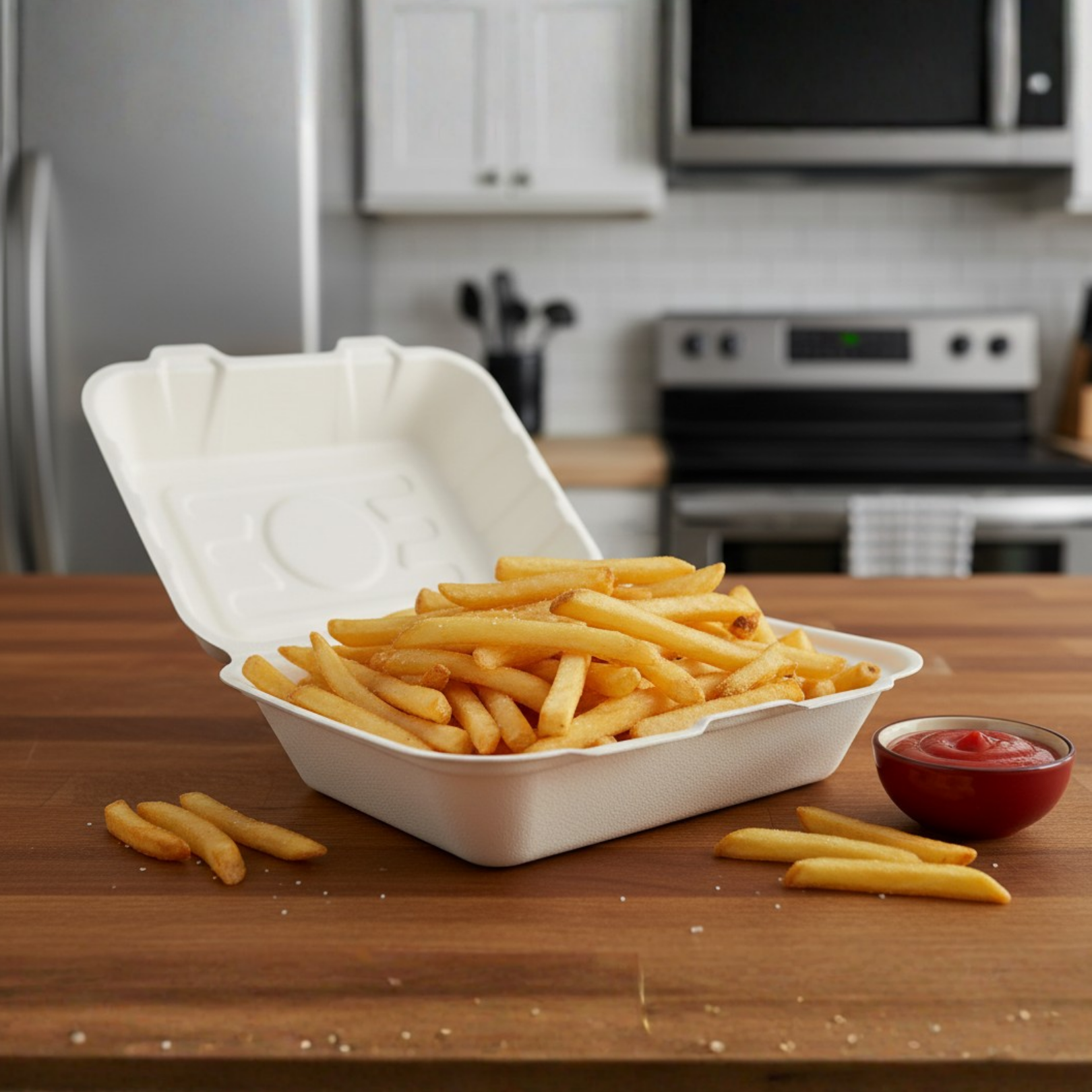 HB - 9 Bagasse FIsh 'n' Chips Box Small