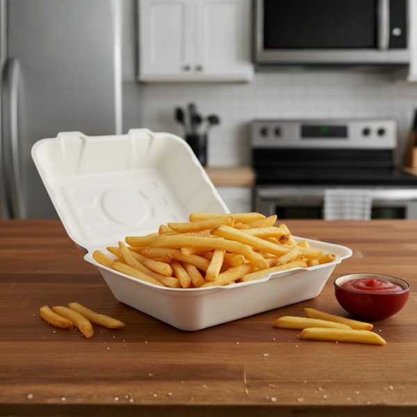 HB - 9 Bagasse FIsh and Chips Box Small