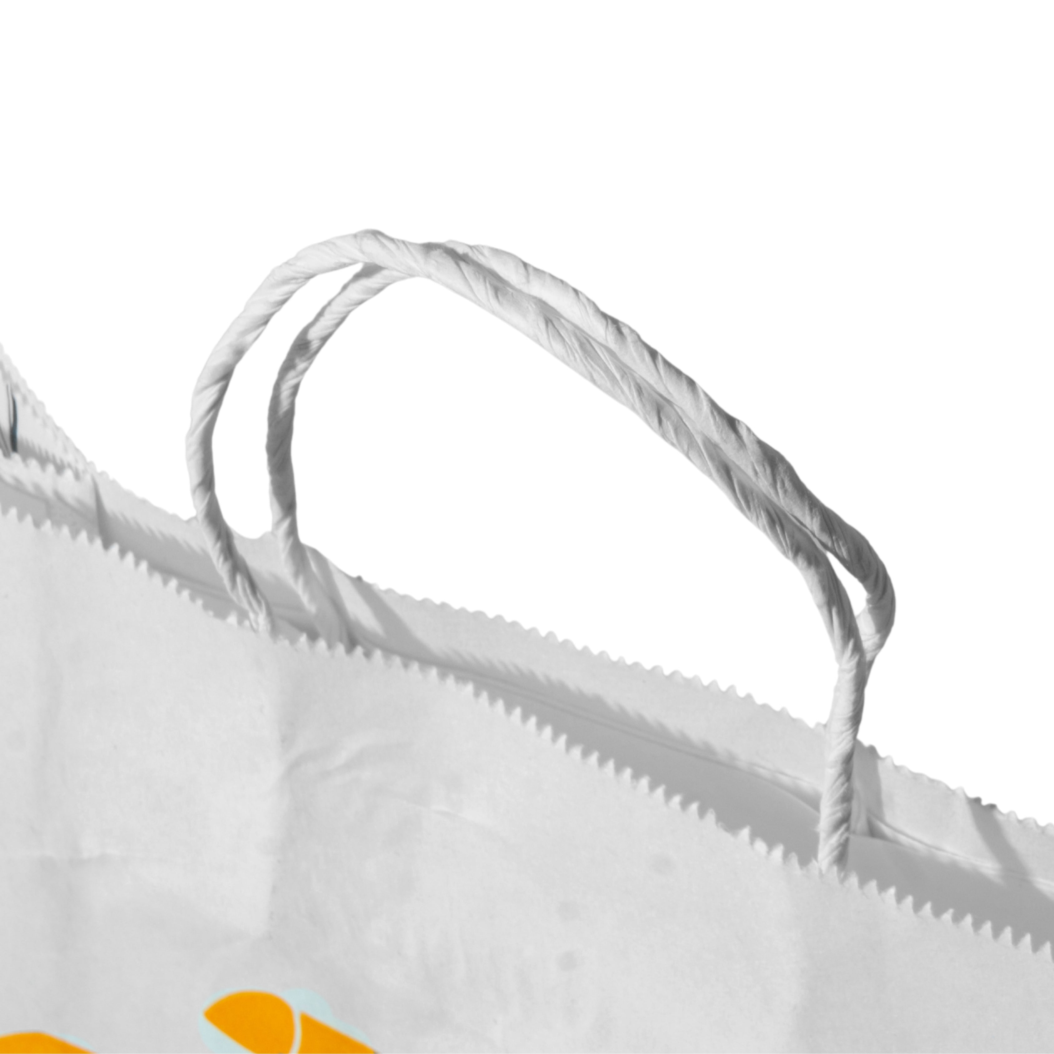 Printed Fish & Chips White Delivery Bag Heavy Duty Wholesale
