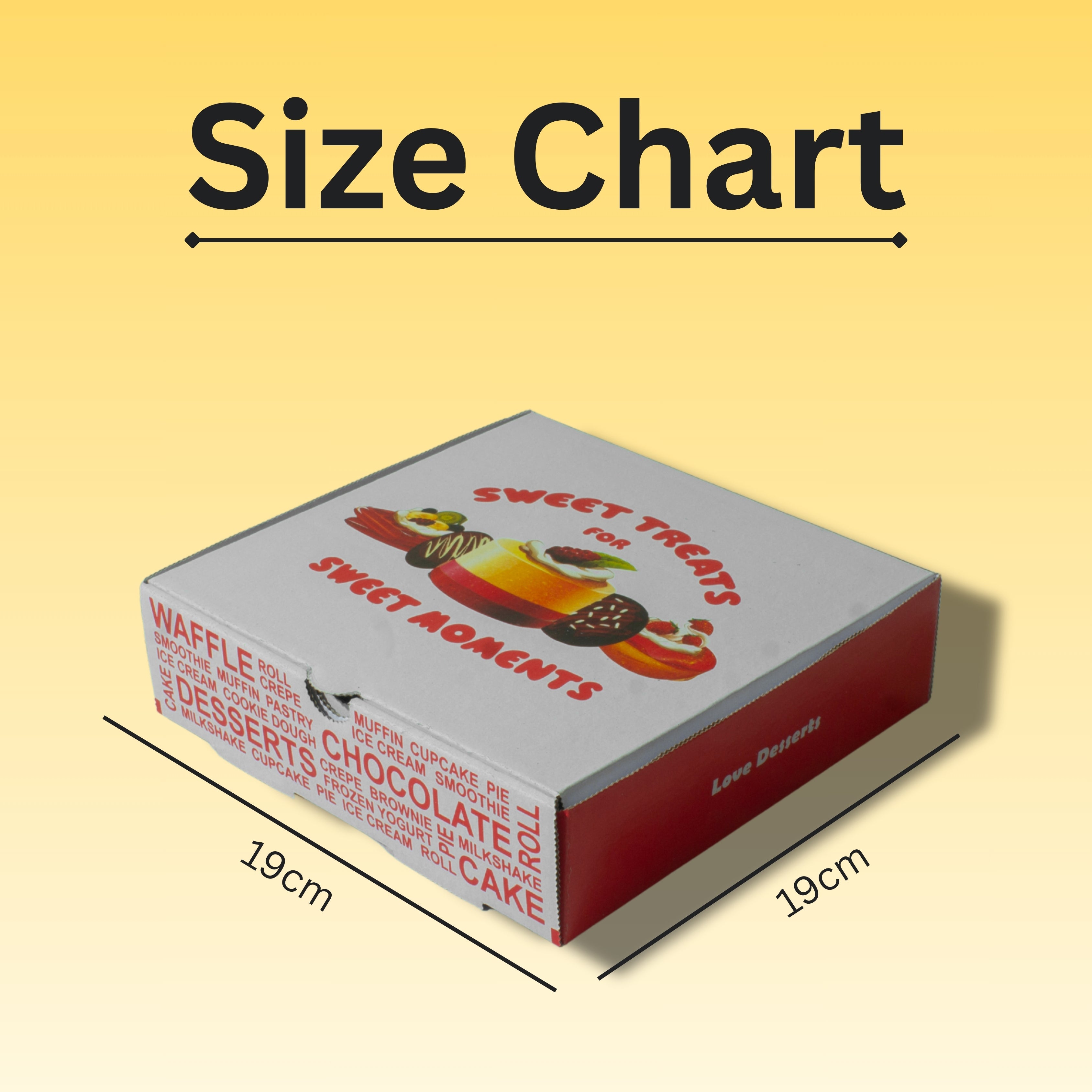 7” Printed Dessert Boxes Wholesale – Heavy Duty Takeaway Packaging UK