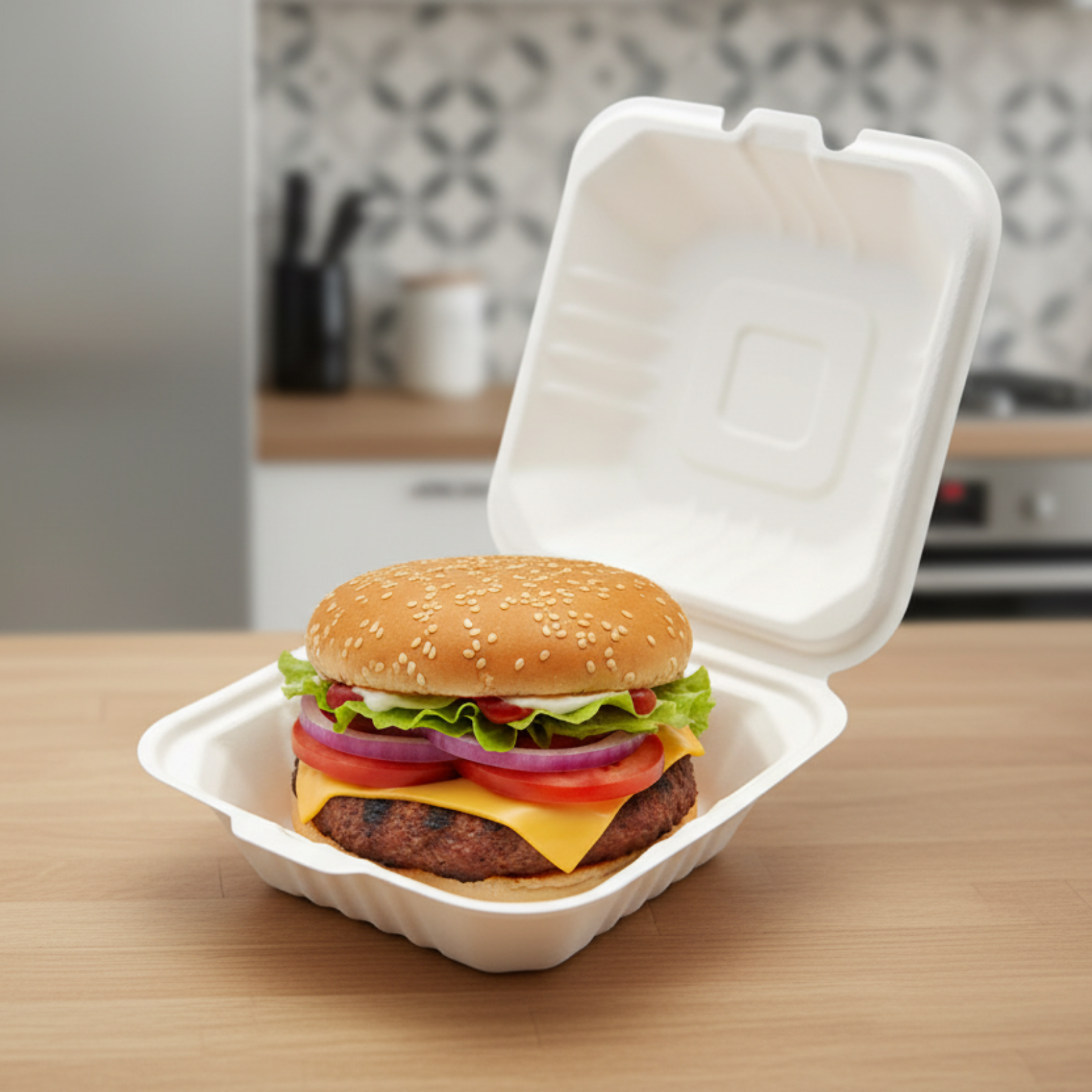HB - 6 Bagasse Burger Box