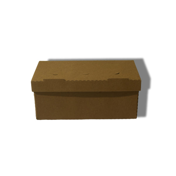 Brown Cardboard Meal Box for Burger & Fries