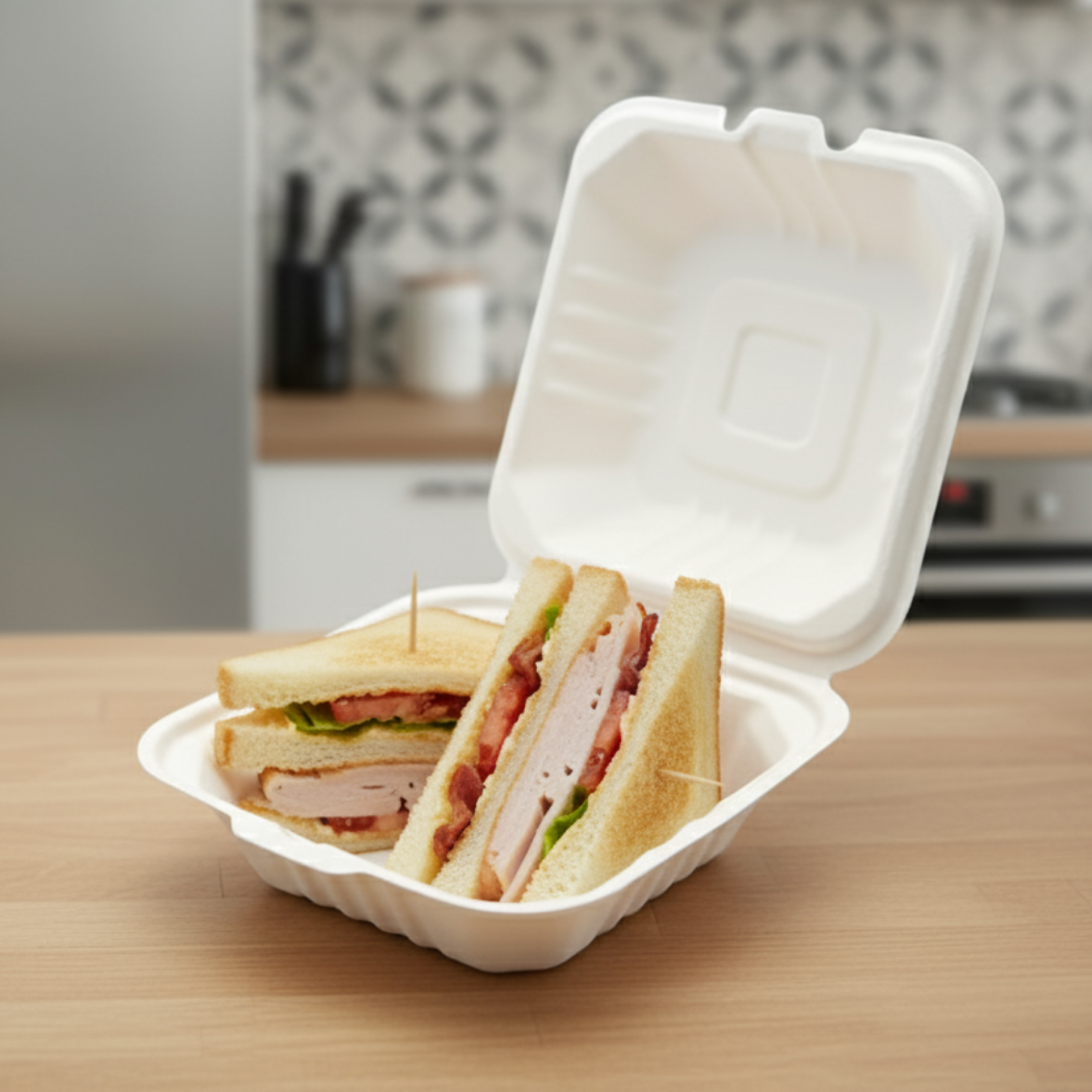 HB - 6 Bagasse Burger Box