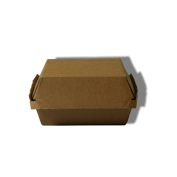 Brown Clamshell Burger Box – Recyclable Takeaway Packaging