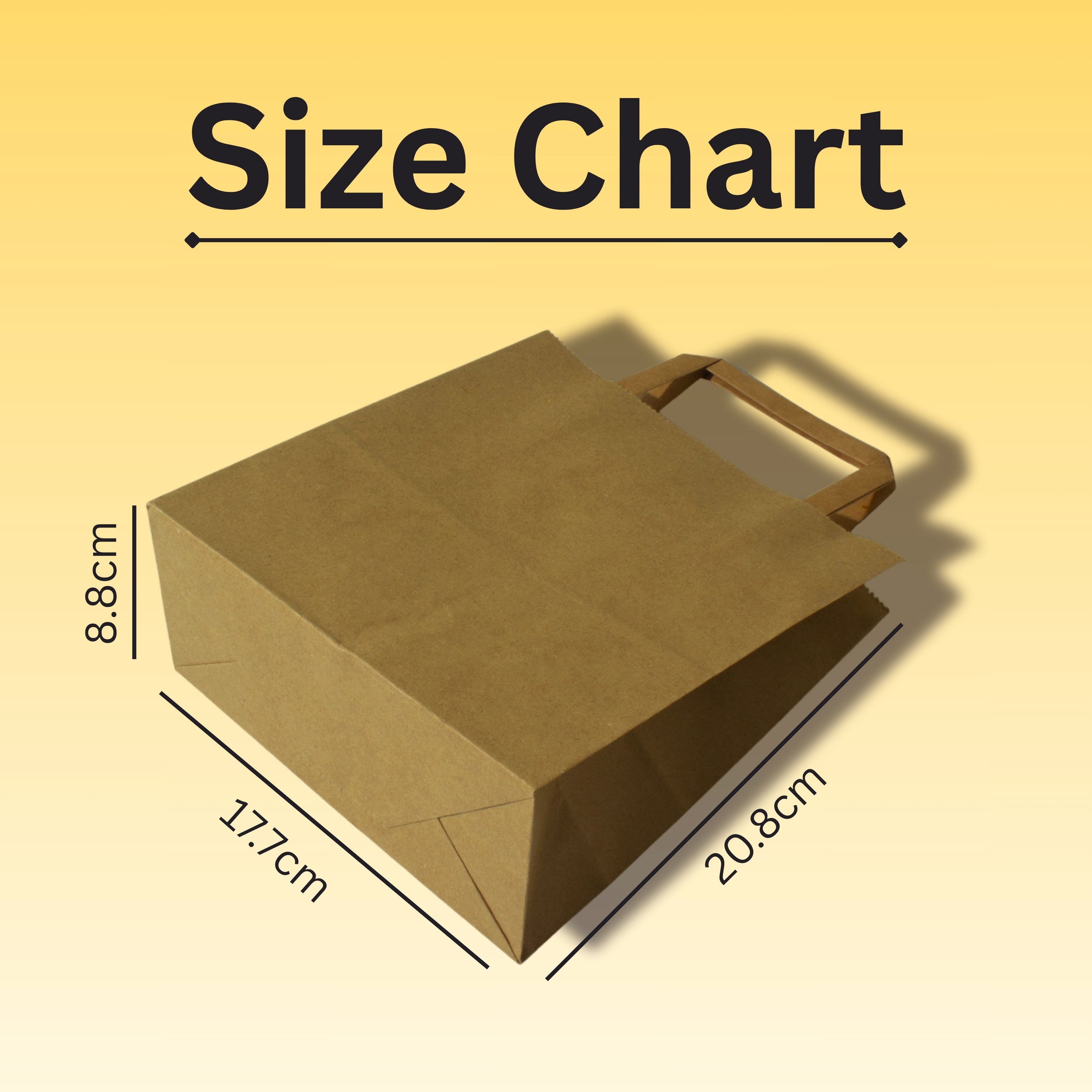 Brown SOS Large Flat Handle Paper Bag – Takeaway Carrier
