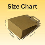Brown SOS Large Flat Handle Paper Bag – Takeaway Carrier